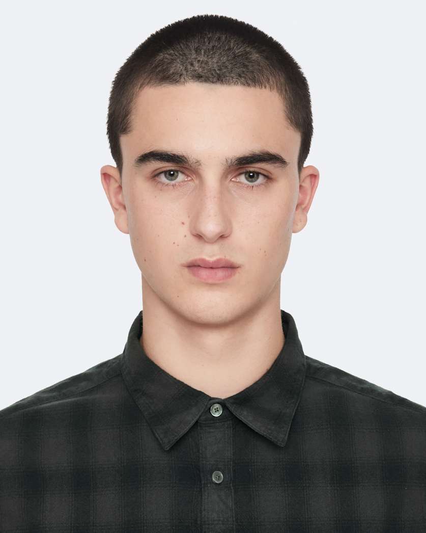 Regular-fit printed check shirt