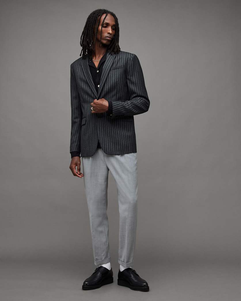 Buller Wool Blend Cropped Slim Trousers