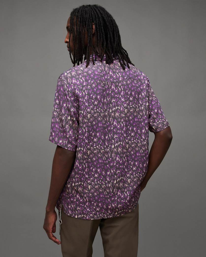 Ikuma Leopard Print Relaxed Fit Shirt