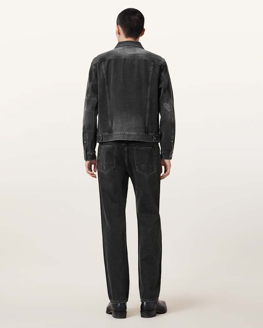Reid Repair Distressed Straight Leg Jeans