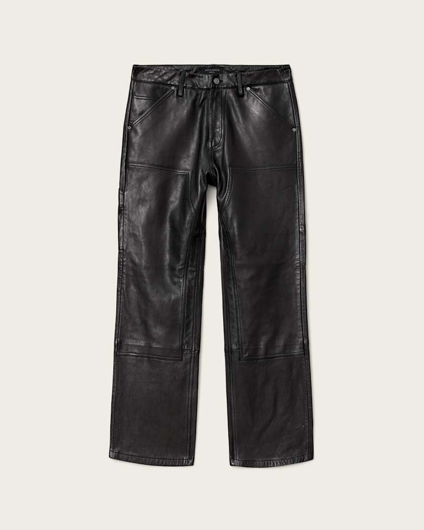 Manto Straight Fit Leather Trousers