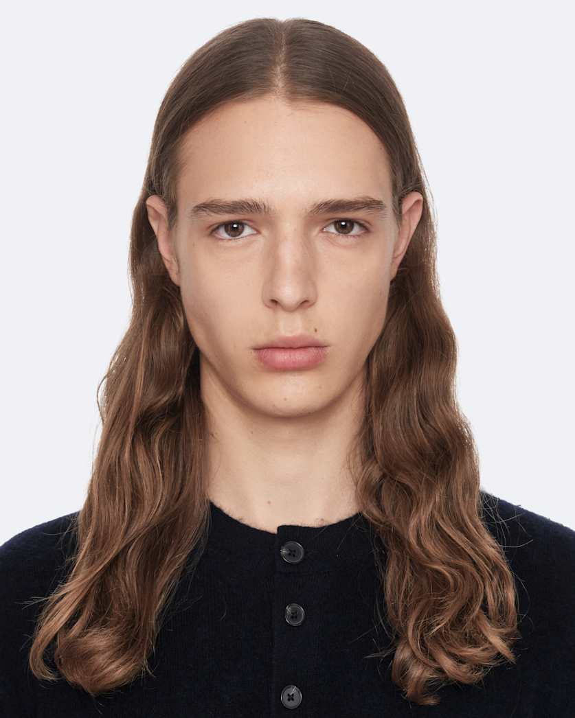 Merino wool Henley jumper