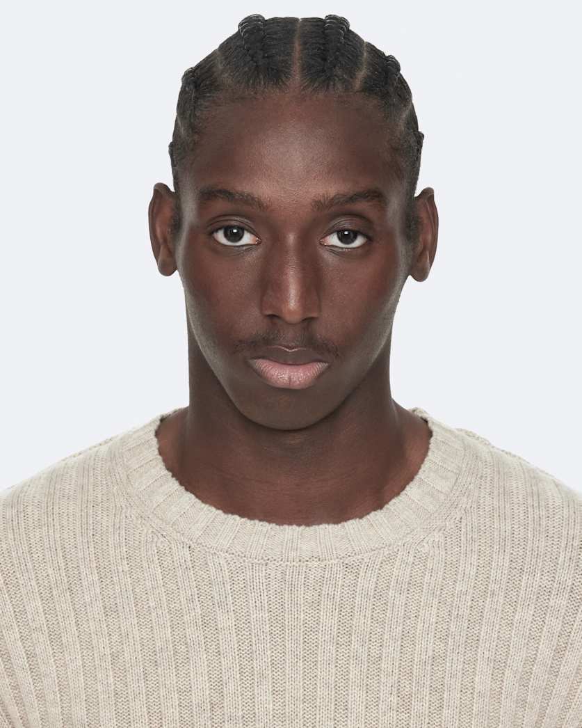 Crew-neck ribbed jumper