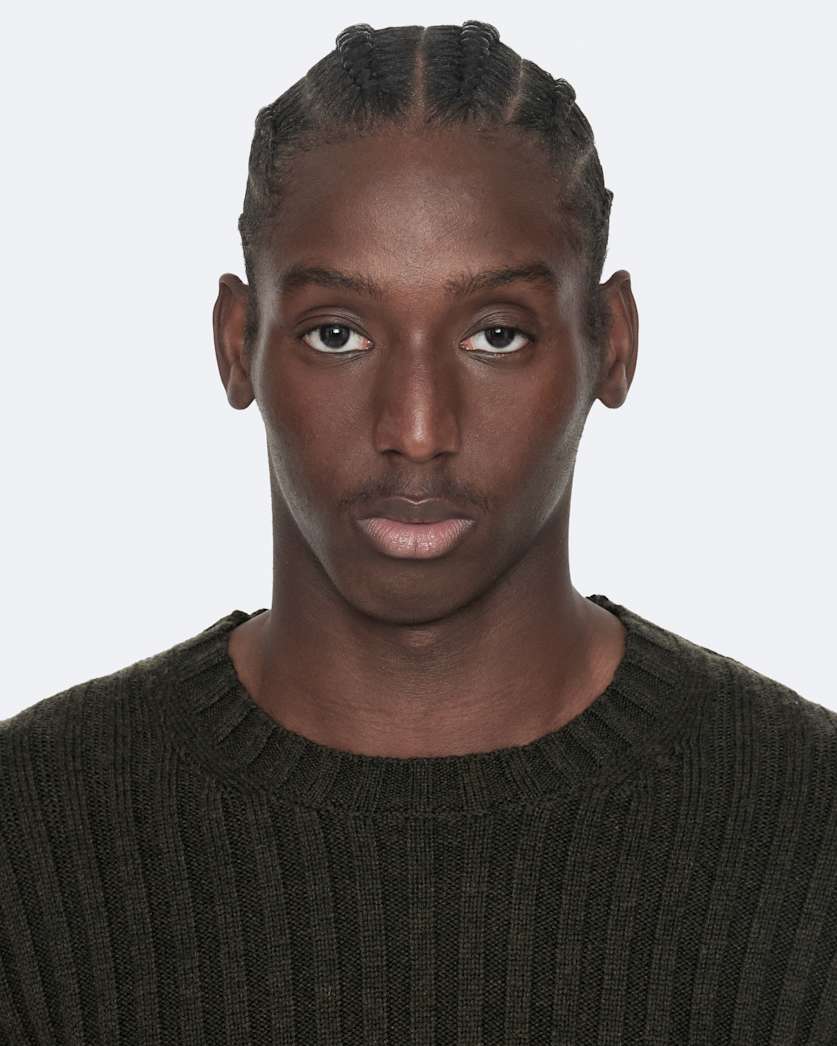Crew-neck ribbed jumper