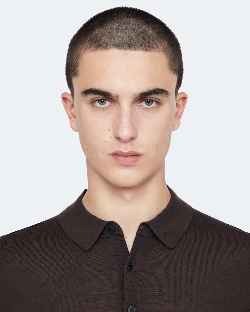 Mode merino long sleeve polo