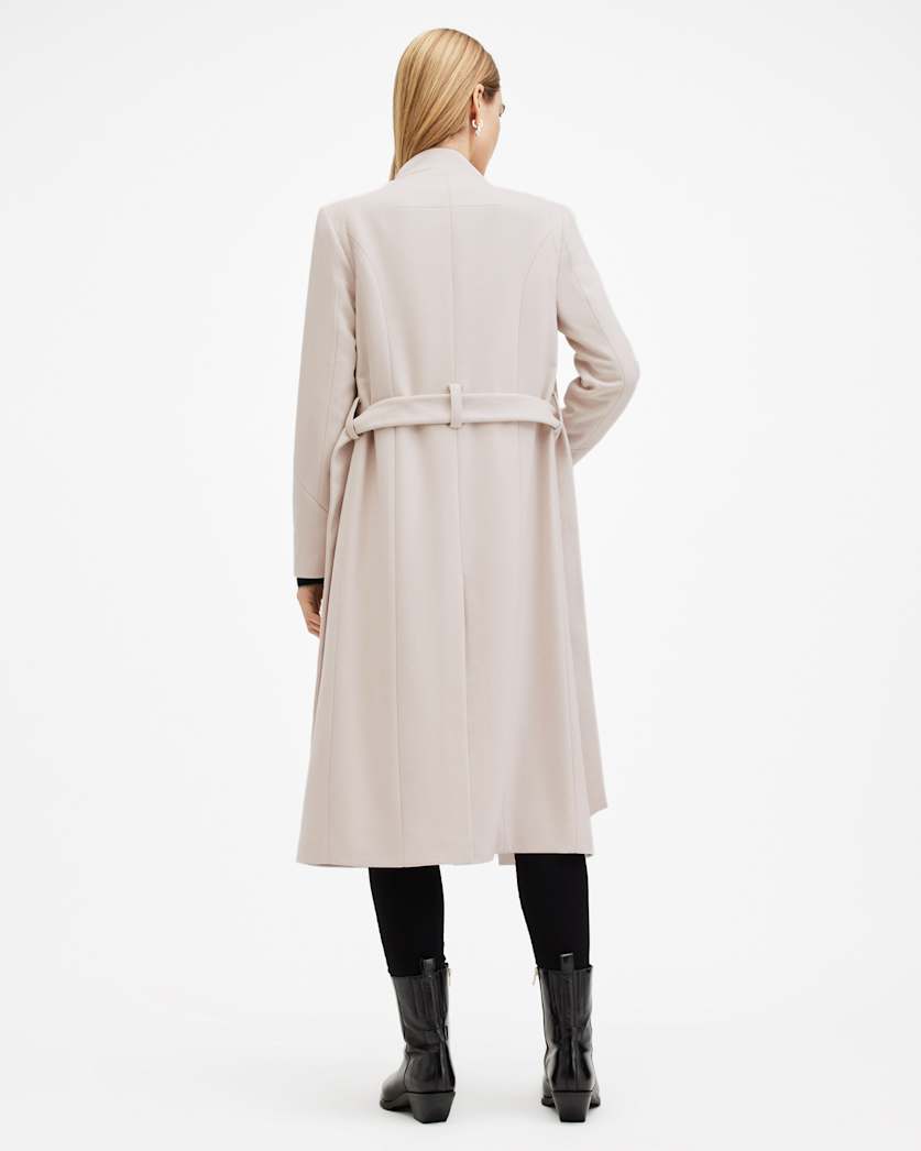 Riley Wrap Around Belted Long Line Coat