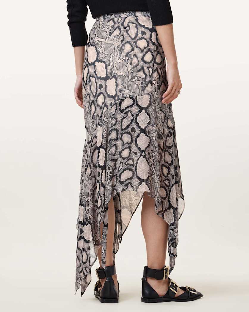 Cassie Crinkle Sheer Midi Skirt