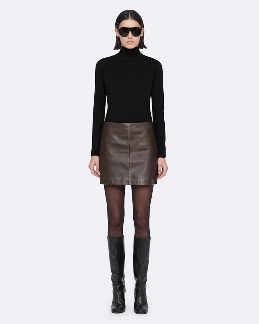 Renai Leather Mini Skirt