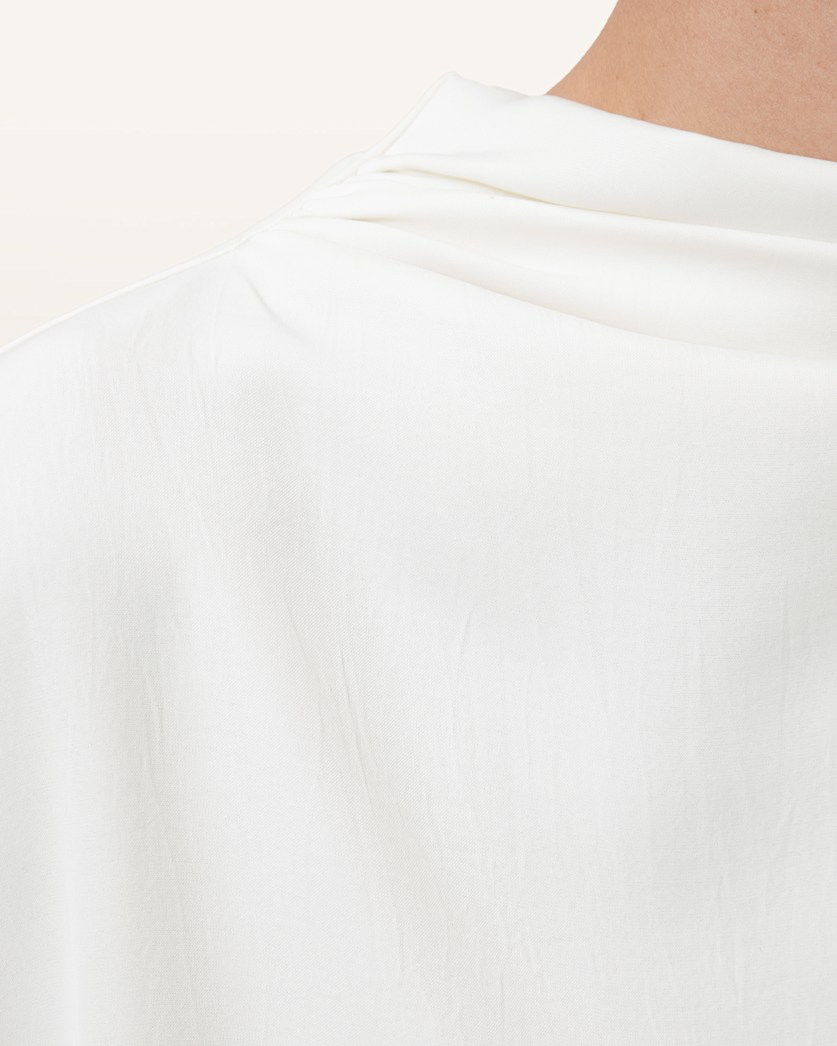 Leslie Satin Short Sleeve Top