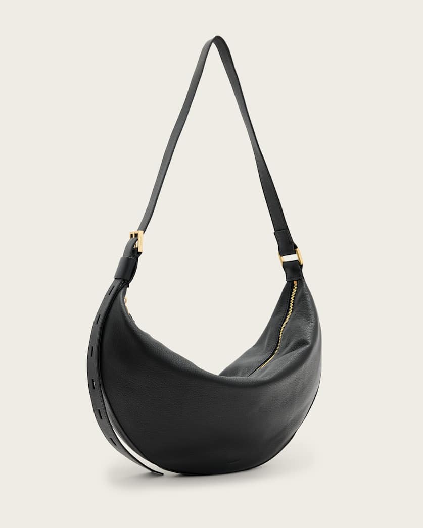 Half Moon Leather Crossbody Bag