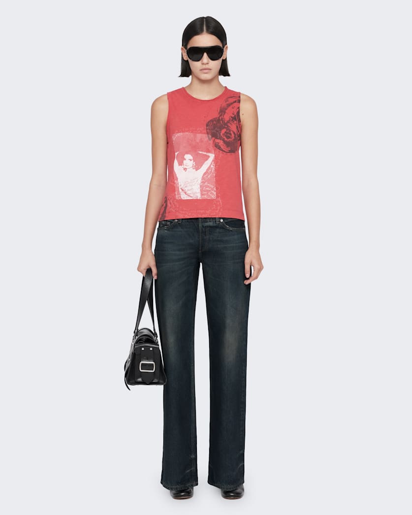 Tinted Dark Indigo Nico Low-Rise Wide-Leg Jeans