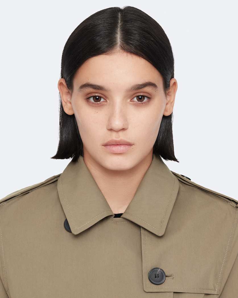 Leonard Double-Breasted Cotton Trench Coat