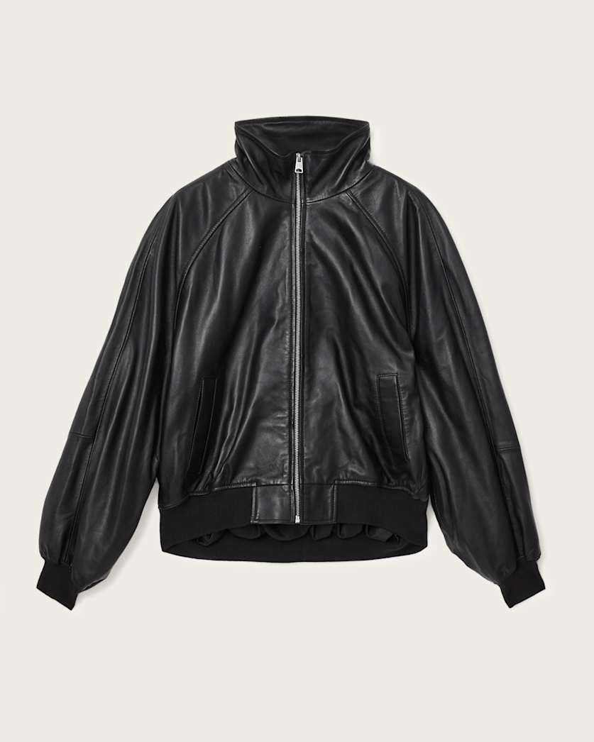 Felda Leather Bomber Jacket