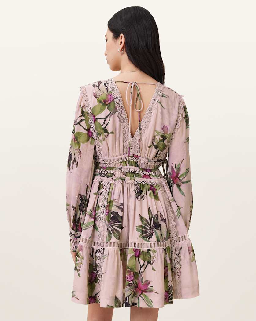 Xanthe Lace-Trimmed Mini Dress