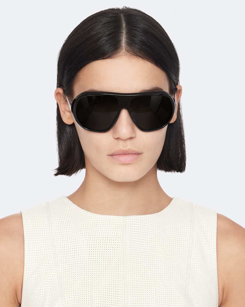 Vee Perforated Leather Dress