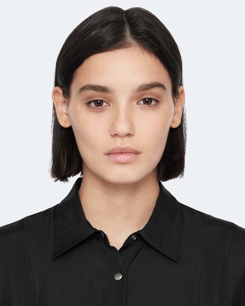 Artemis Silk-Blend Mini Shirt Dress
