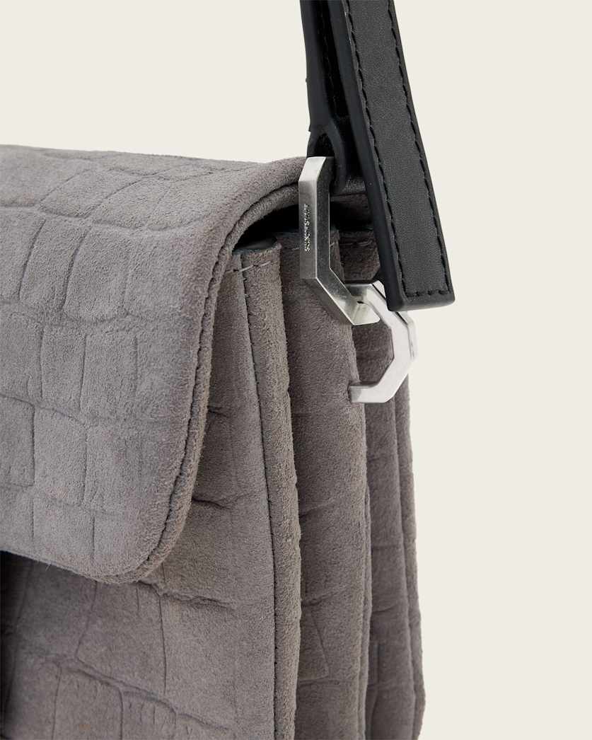 Jupiter Croc-Effect Leather Crossbody Bag