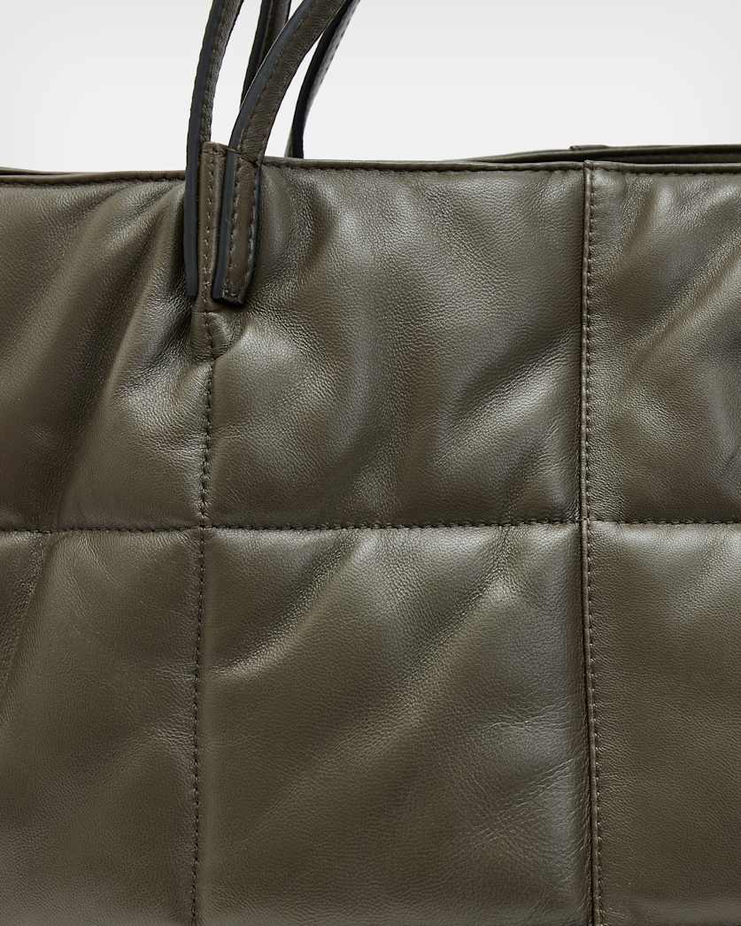 Nadaline Leather Quilted Tote Bag