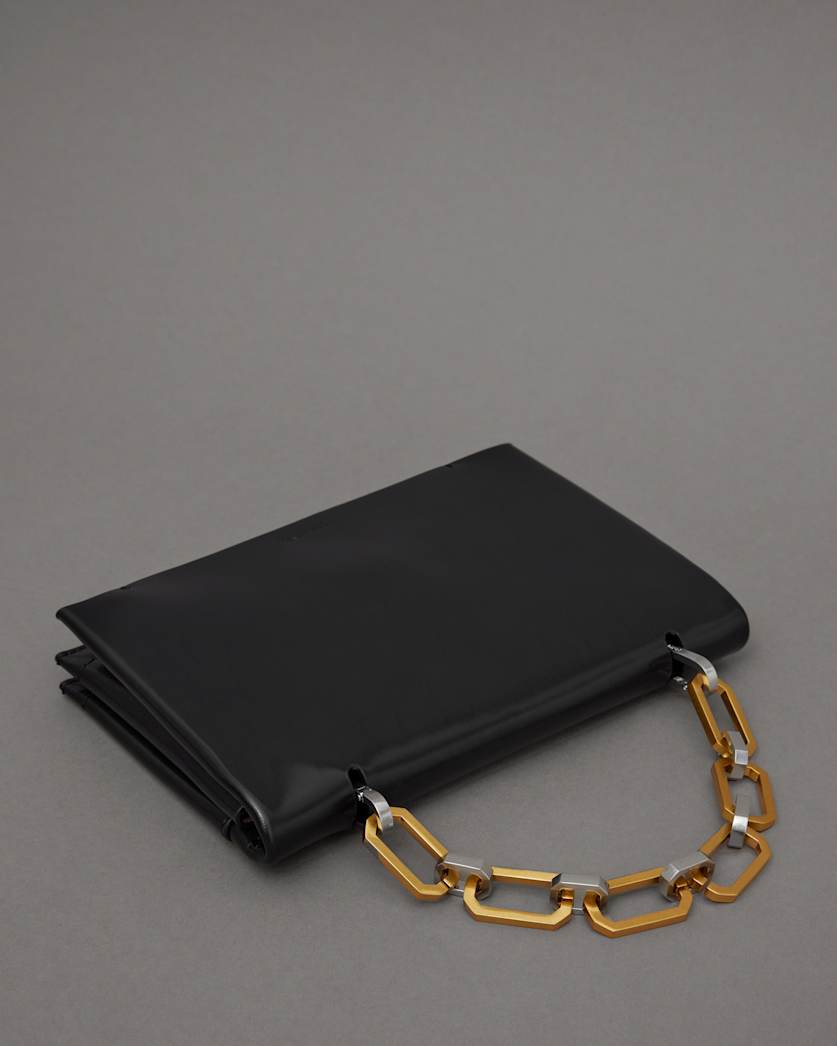 Yua Leather Removable Chain Clutch Bag