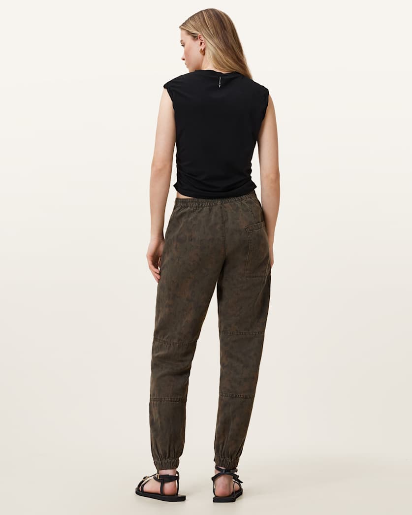 Val High-Rise Cargo Linen Blend Trousers