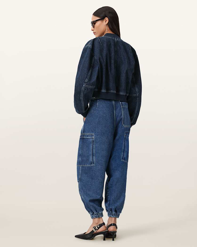 Sol Tapered Denim Cargo Jeans