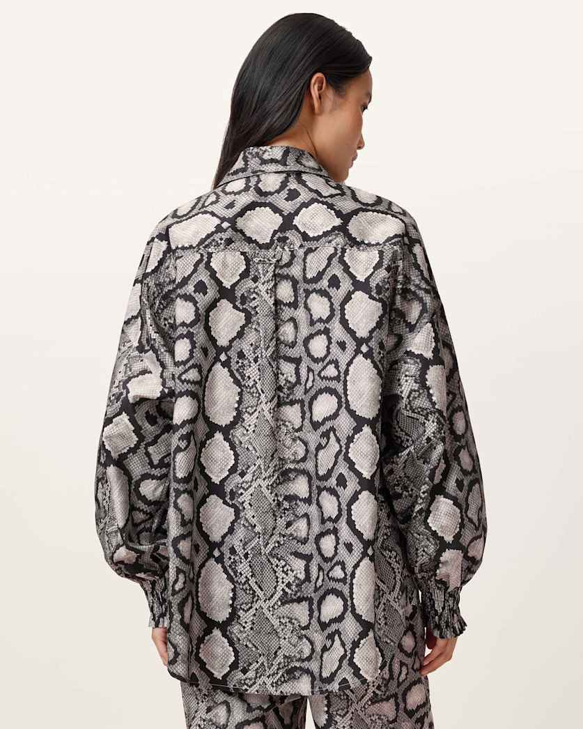 Charli Snake Print Long Sleeve Shirt