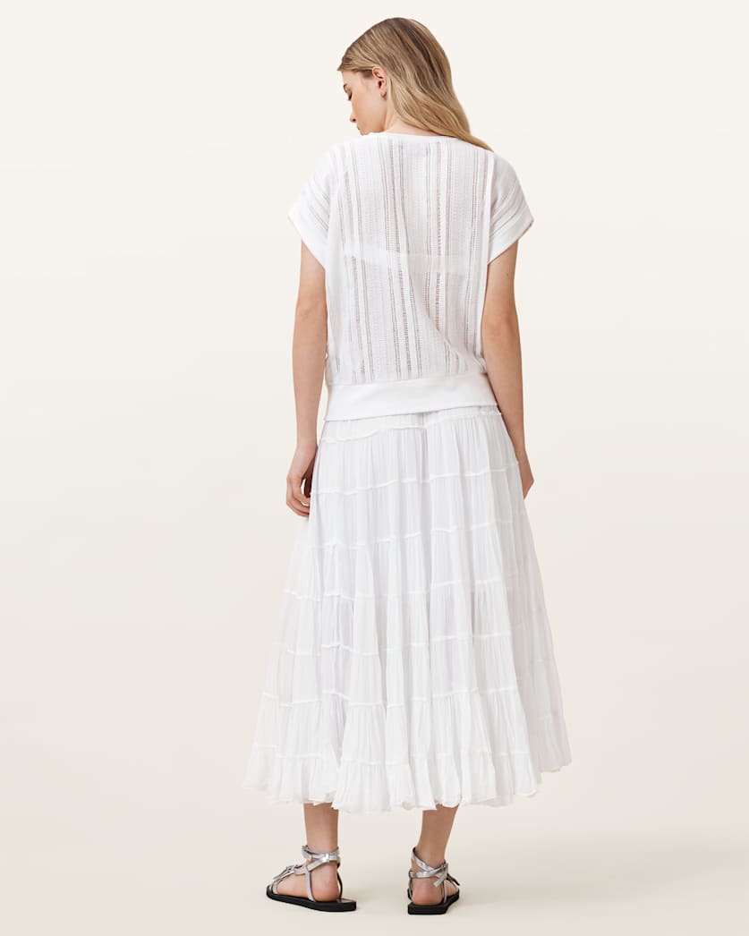 Eva Tiered Midi Skirt