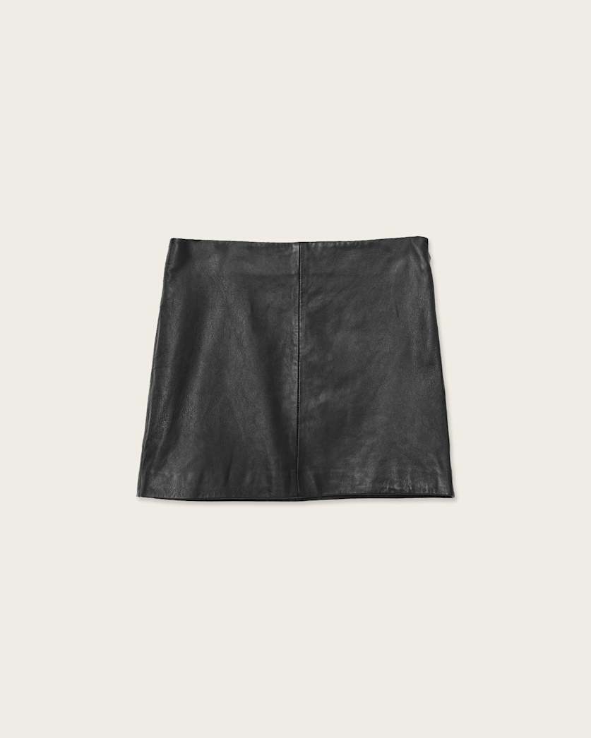 Renai Slim Fit Leather Mini Skirt