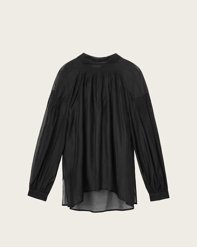 Pearla High Neck Sheer Top