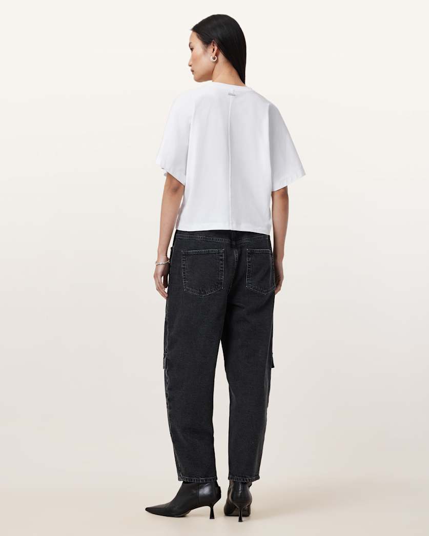Daisy Mae Tapered Leg Cargo Denim Jeans