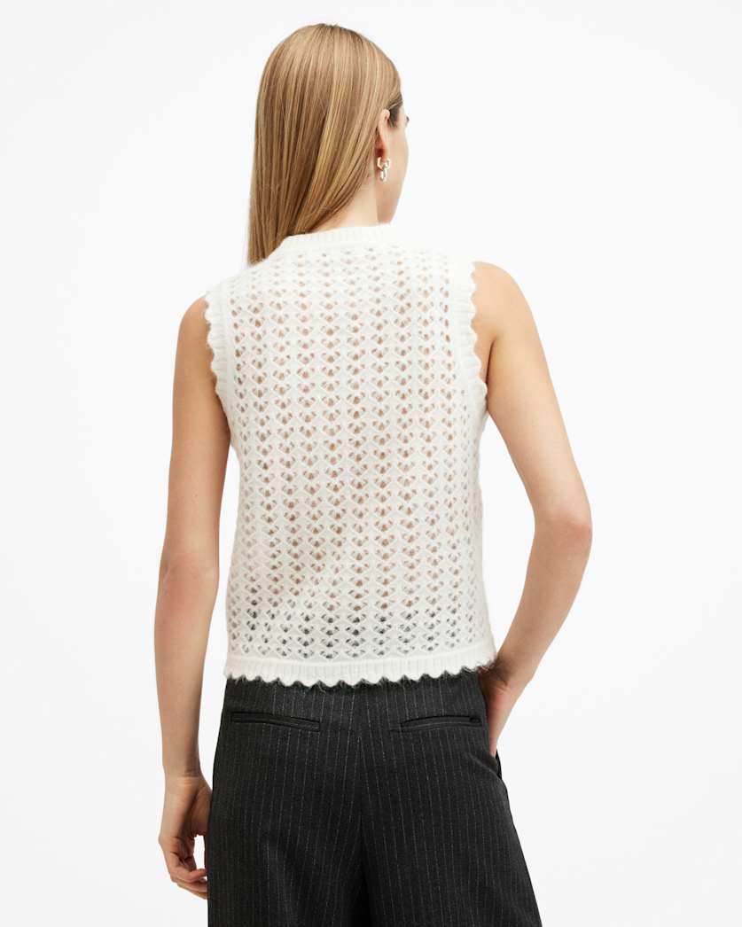 Vivian Open Stitch V-Neck Tank Top