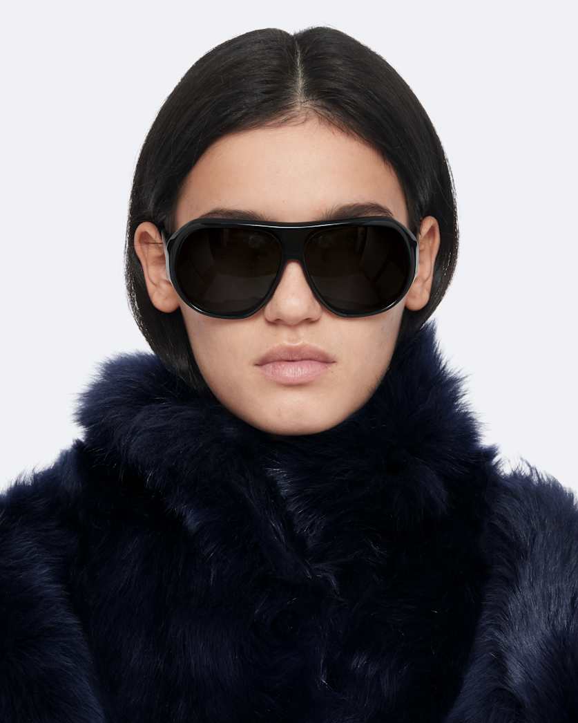 Tosca Long-Hair Shearling Coat