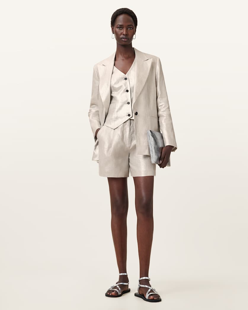 Averie Relaxed Fit Linen Blazer