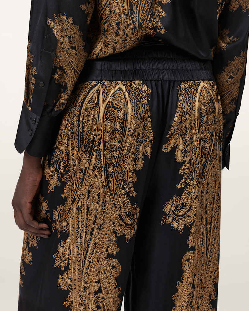 Leanne Satin Wide Leg Trousers