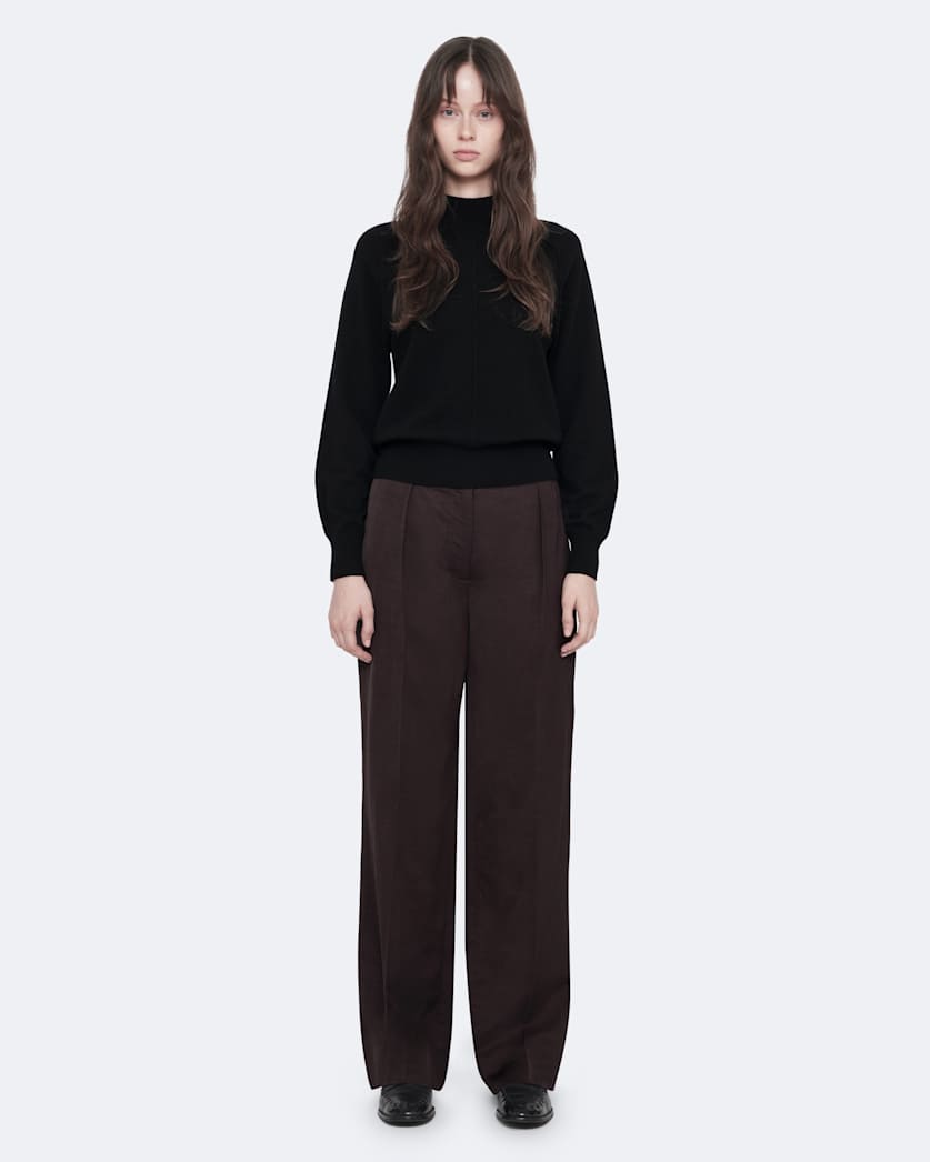 Leonie Mid-Rise Satin Wide-Leg Trousers