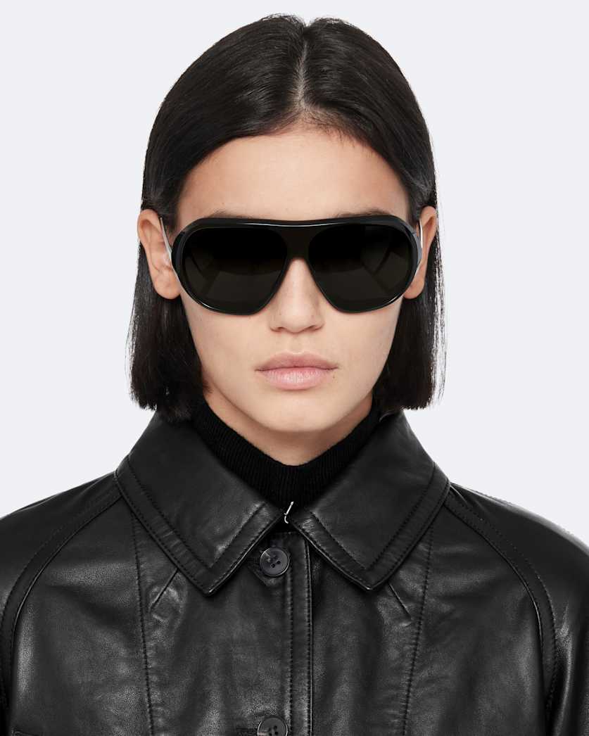 Leather hunting jacket