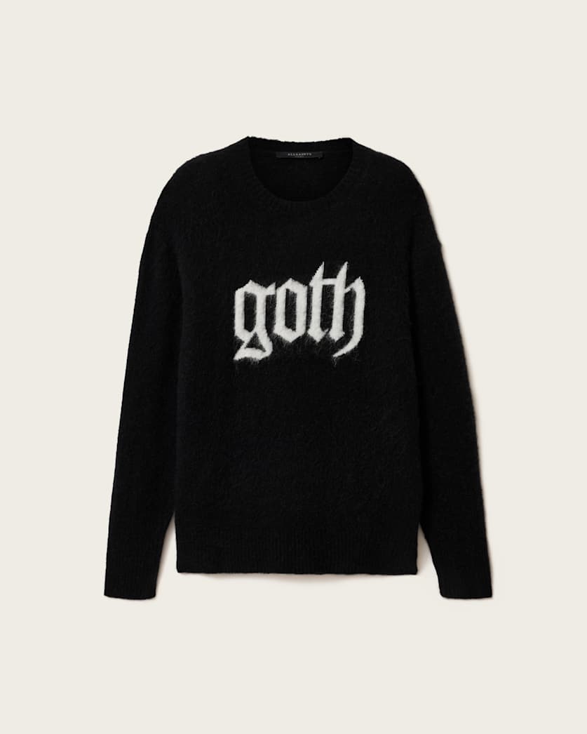Goth Motif Crew Neck Jumper