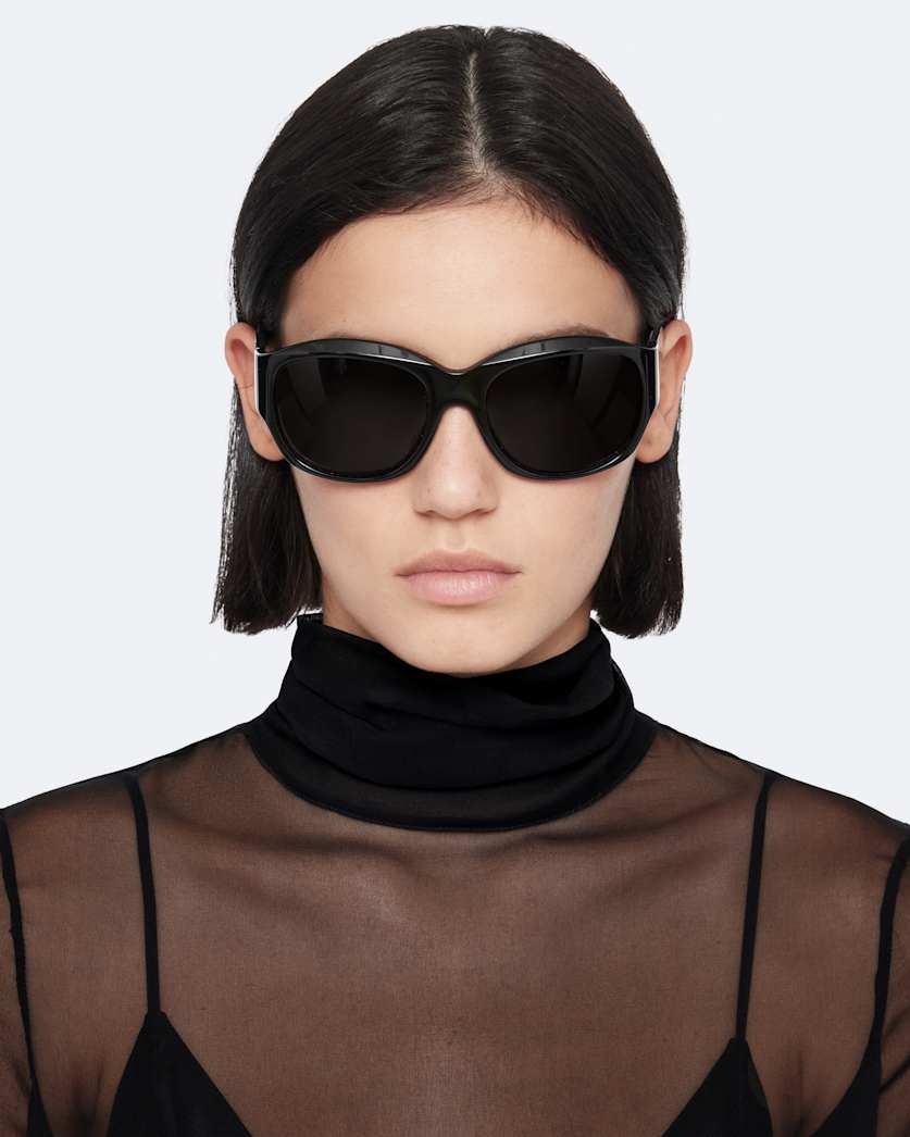 High-neck silk top