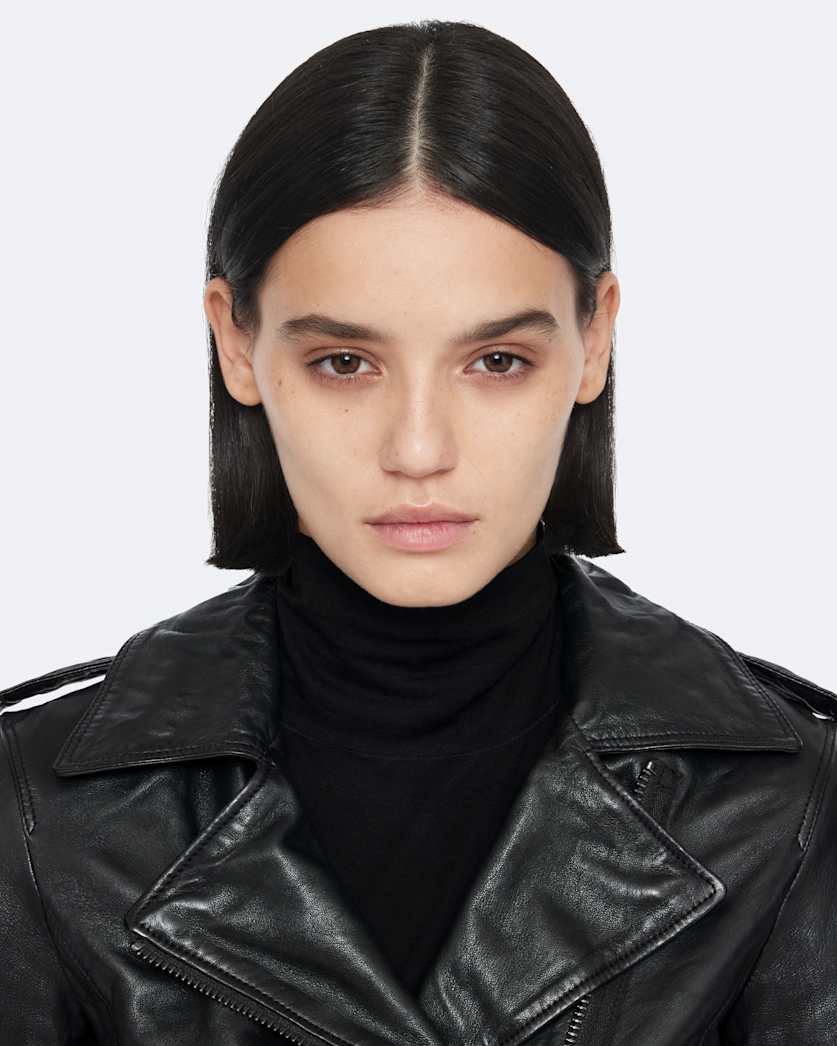 Errie Leather Biker Jacket