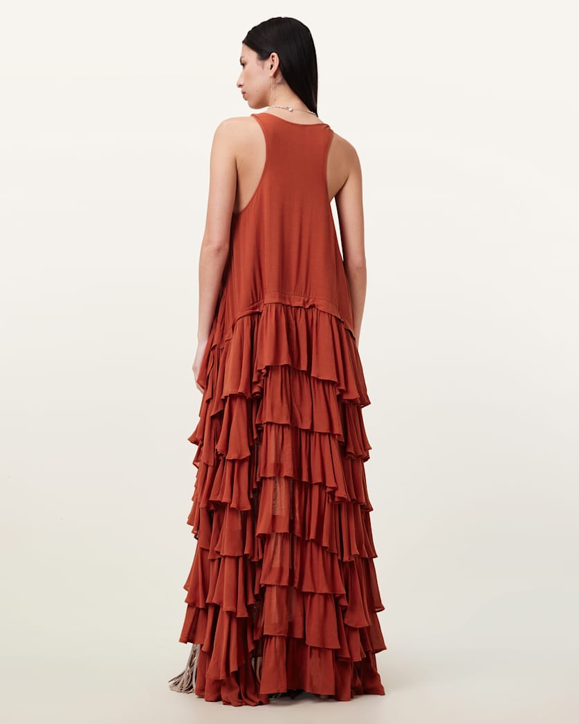 Cavarly Tiered Ruffle Maxi Dress