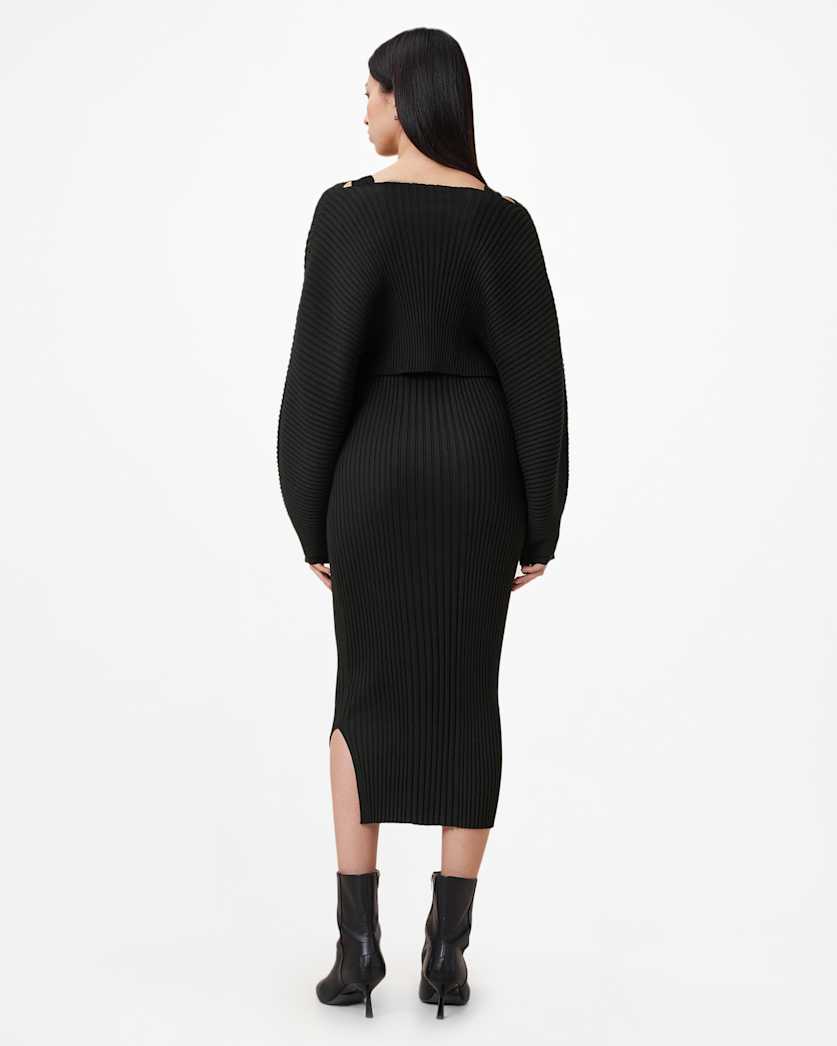 Minori 2-In-1 Ribbed Midi Dress