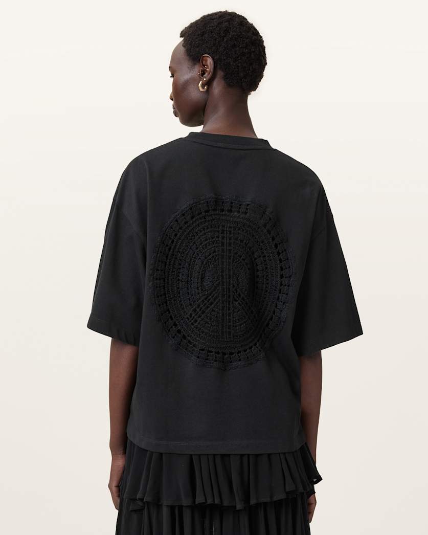 Amelie Crochet Oversized Boxy T-Shirt