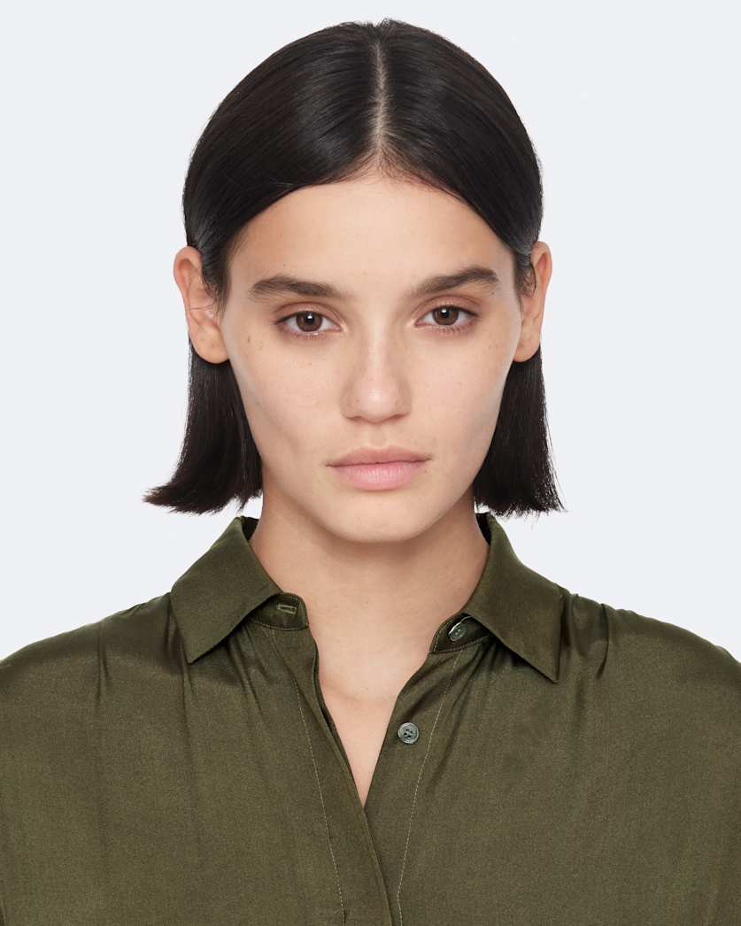 Noora silk blend shirt dress