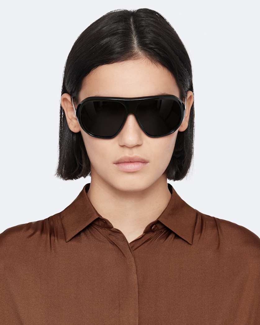 Silk-blend mini shirt dress