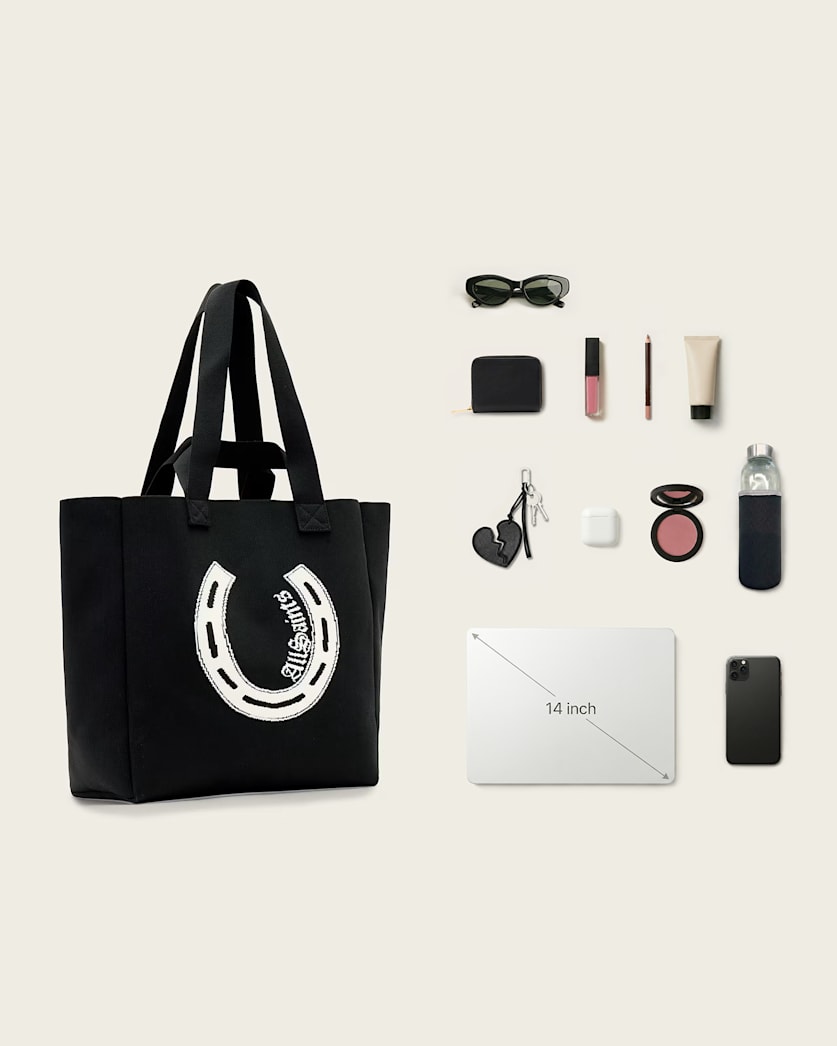 Izzy Horseshoe Knitted Tote Bag