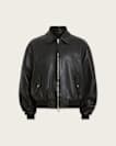 Marco Oversized Leather Bomber Jacket