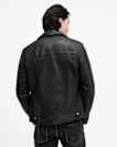 Milo Asymmetric Zip Leather Biker Jacket