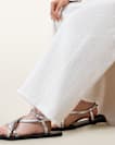 Aki Crossover Wide Leg Denim Jeans