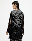 Elias Studded Tassel Leather Gilet