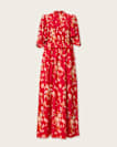 Mya Floral Print Shirred Midi Dress